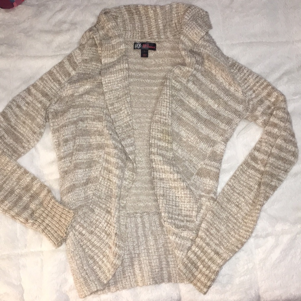 J.J Basics tan cardigan